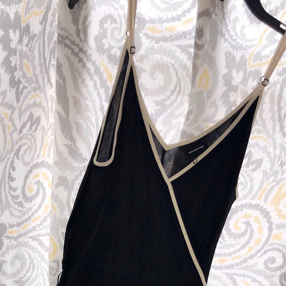 ❌sold 🛑 Black & cream wrap dress who what wear for Target